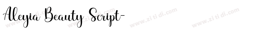Aleyia Beauty Script字体转换